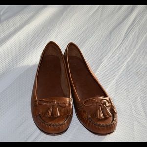 Cole Haan loafers tassels & fringe tan sz. 7.5